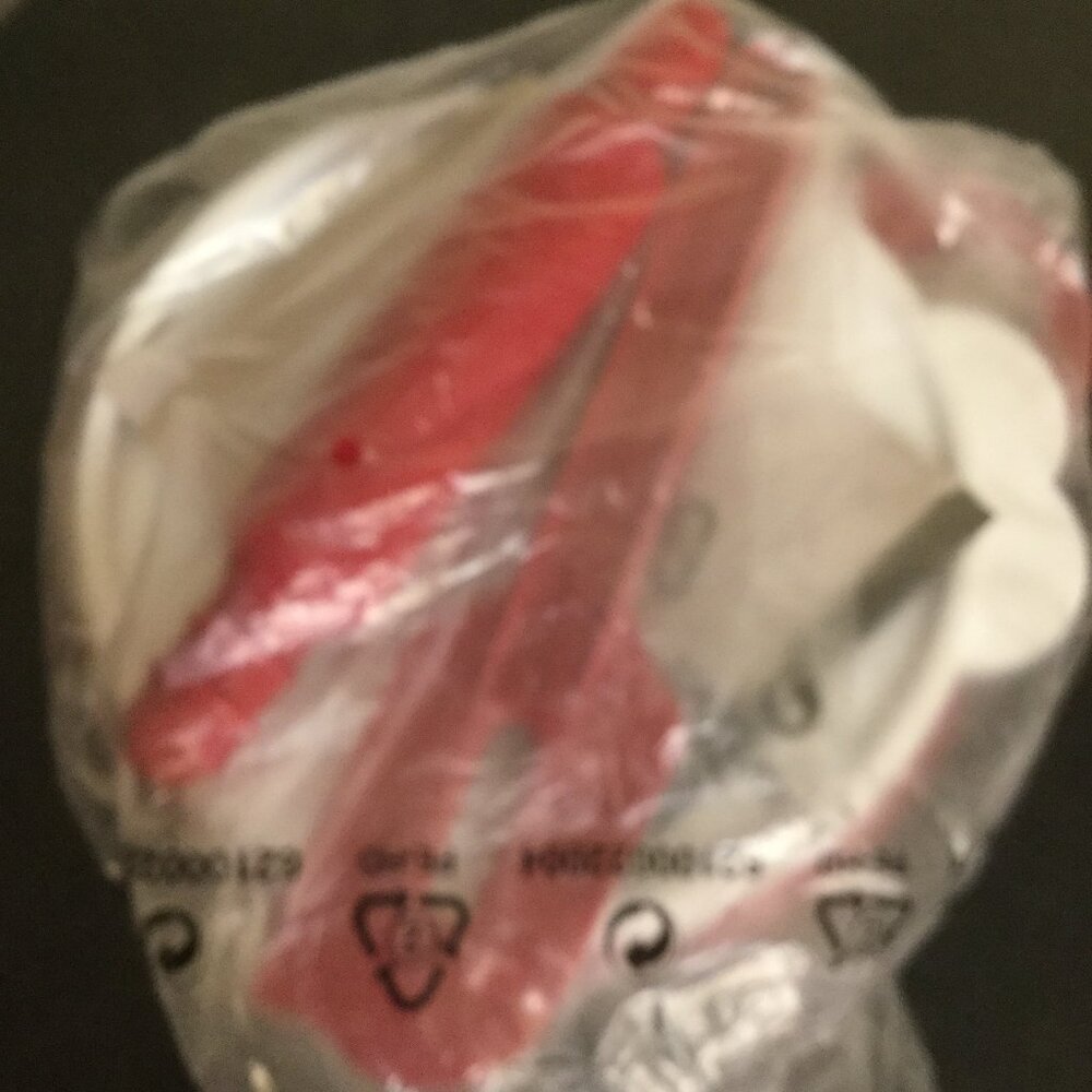 NEW kids baking set Tupperware red in color lidded bowl rolling pin spatula cup